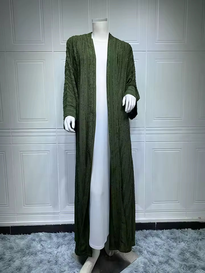 Ramadan Eid Mubarak Kaftan Robe Kimono Femme Musulmane Open Abaya Dubai Turkey Islam