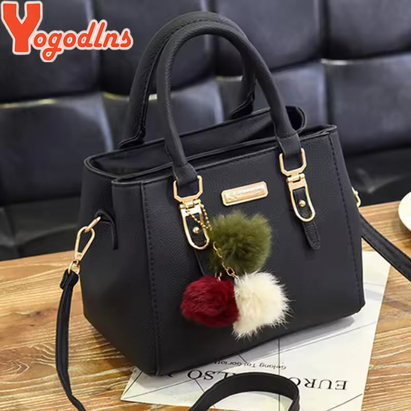 Yogodlns women beading pendant handbag ladies embossed shoulder bag ladies Messenger bag